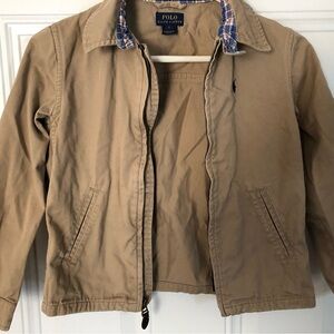 Polo by Ralph Lauren Beige Jacket with Plaid Accent